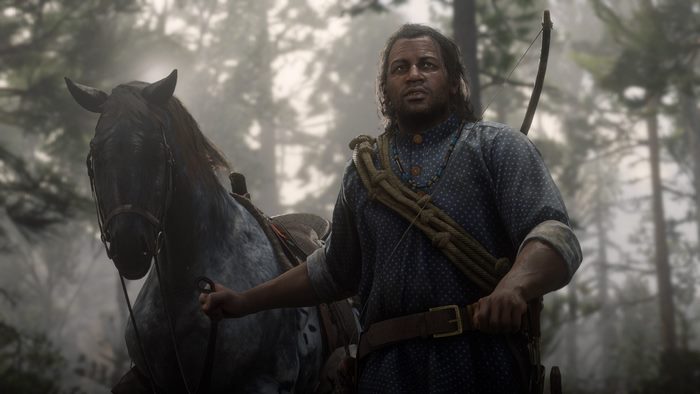 Charles Smith from Red Dead Redemption 2 with horse