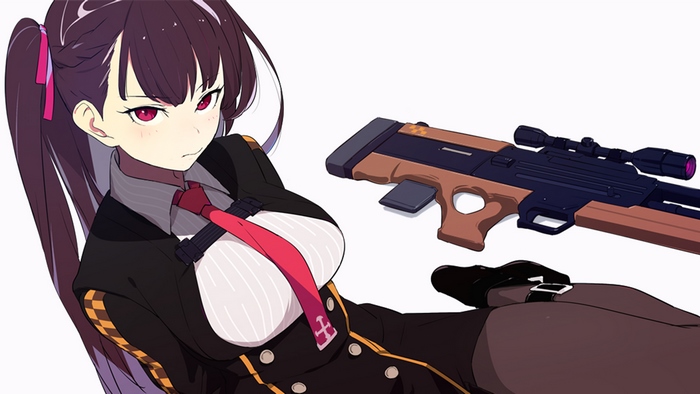 WA2000 from Girls Frontline with a sniper rifle