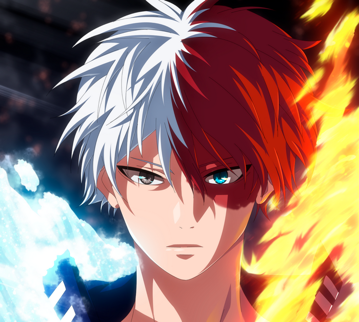 Shoto Todoroki Controlled Fire and Ice