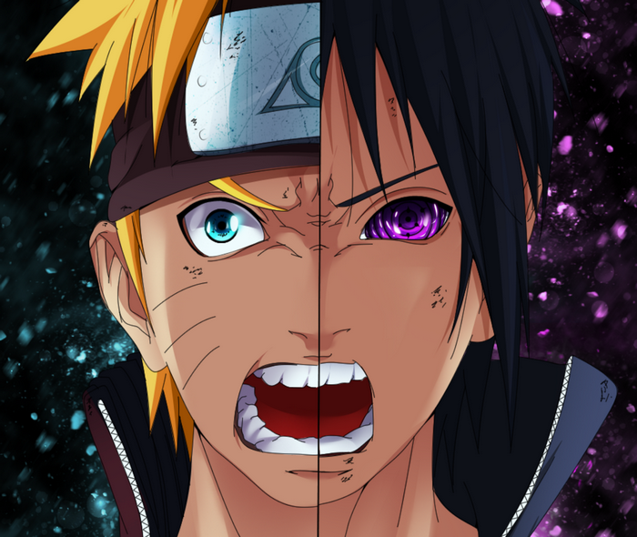 Naruto Uzumaki and Sasuke Uchiha from Naruto