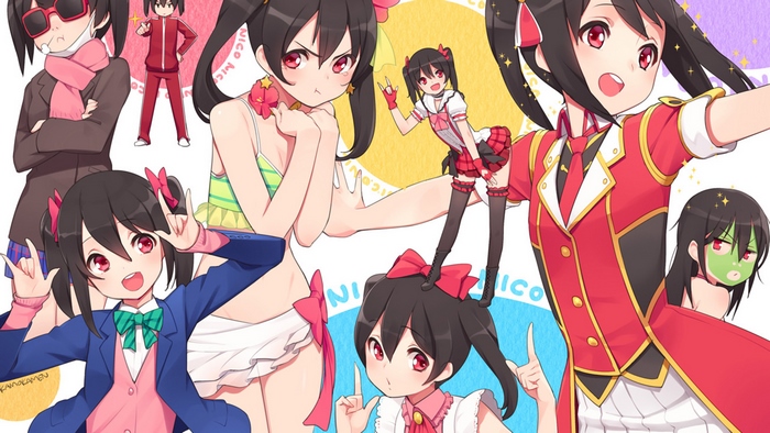 Nico Yazawa from Love Live! in various outfits
