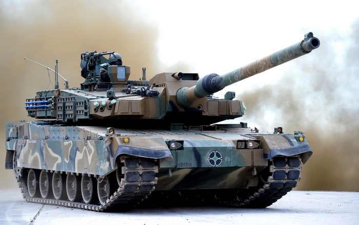 K2 Black Panther tank firing