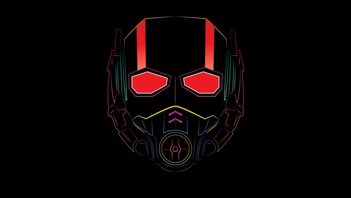 Ant-Man Minimalist Neon Mask 4K