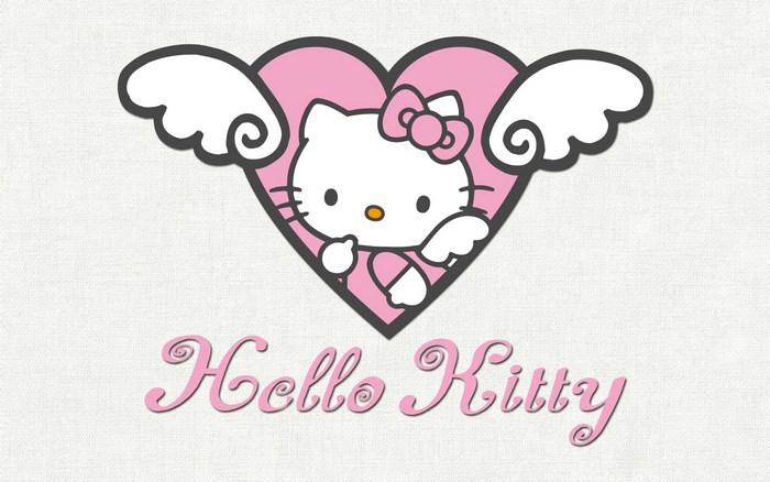 Hello Kitty in Pink Heart with Wings