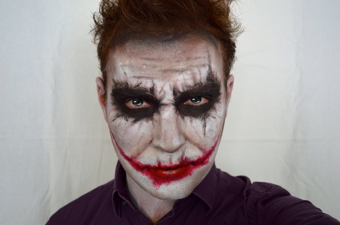 Man with Joker makeup
