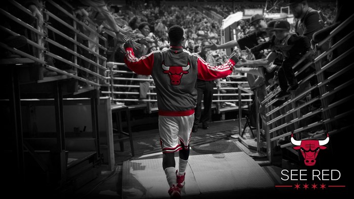 Chicago Bulls player with fans