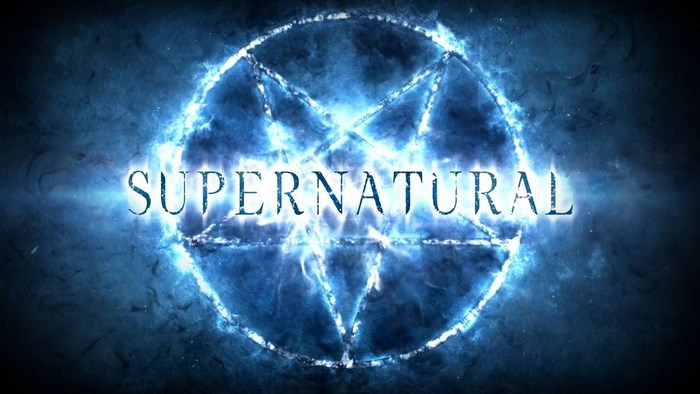 Supernatural logo with pentagram and blue energy