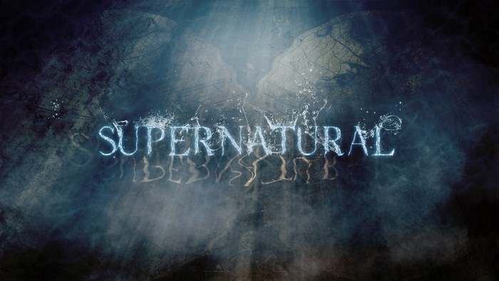 Supernatural title card with water effects