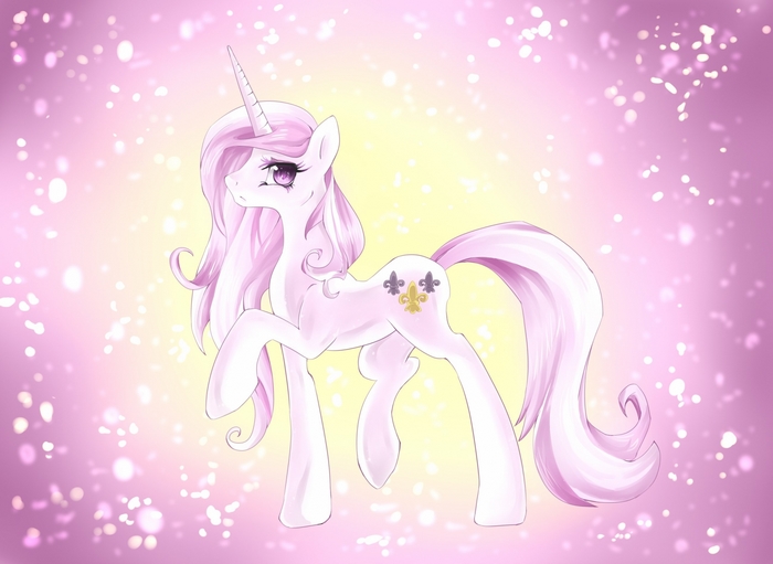 Pink Unicorn with Fleur-de-lis Cutie Mark