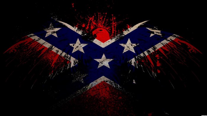 Eagle with Confederate Flag Wings Design
