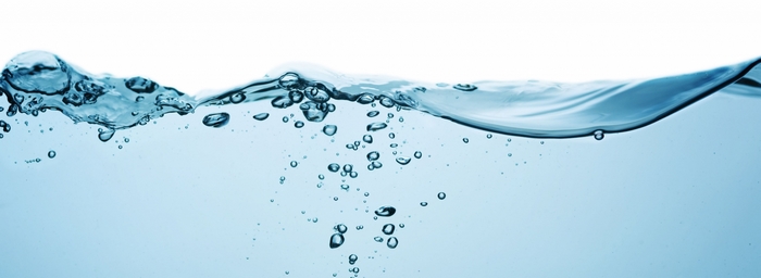 Water surface with bubbles