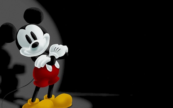 Mickey Mouse in spotlight