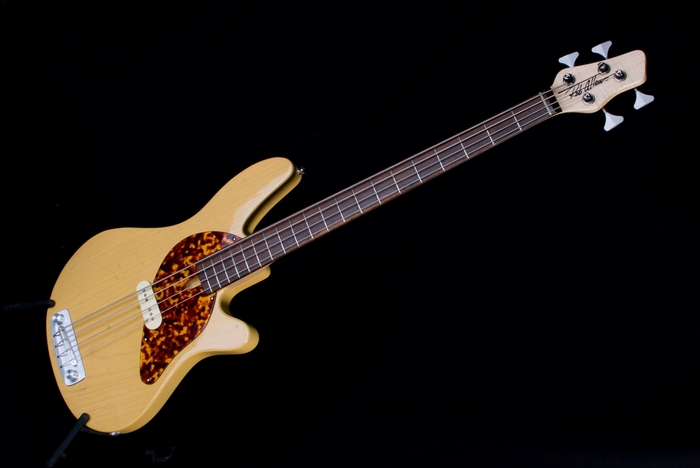 Electric Bass Guitar with Tortoiseshell Pickguard
