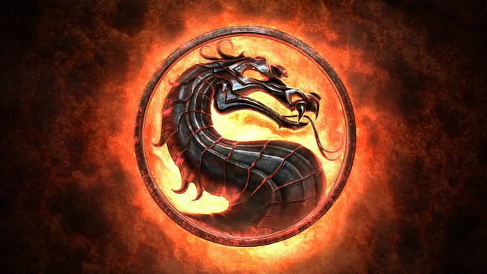 Mortal Kombat Dragon Logo with Fire