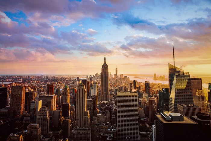 New York City Skyline at Sunset