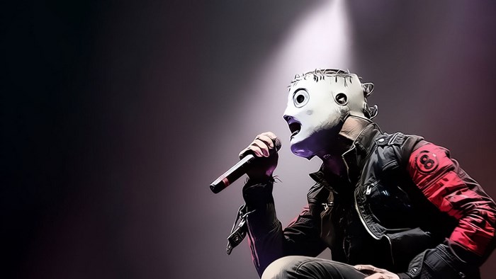 Corey Taylor from Slipknot performing