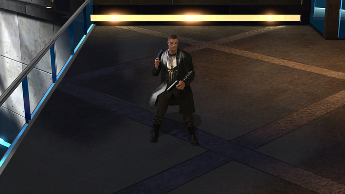 The Punisher holding two pistols