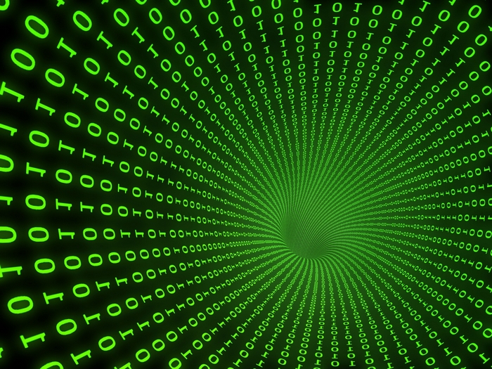 Green Binary Code Tunnel
