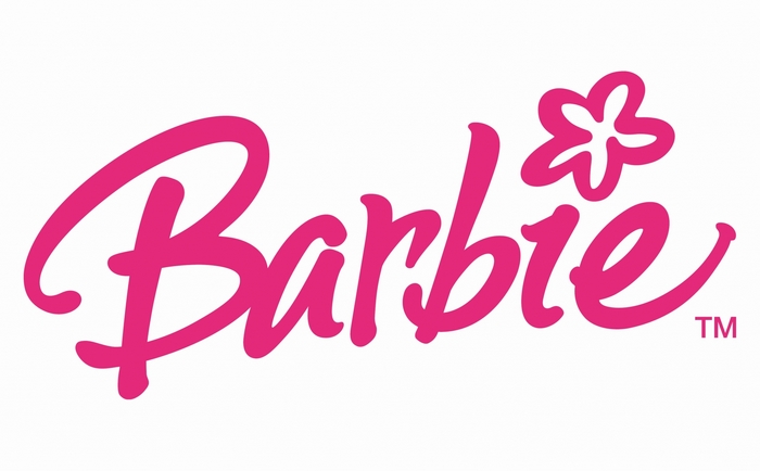 Barbie Logo with Pink Floral Accent