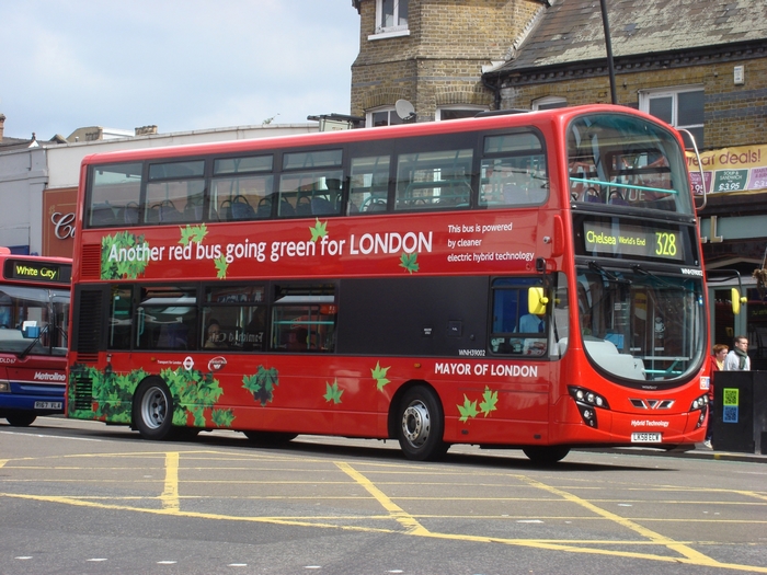 Red double-decker bus in London