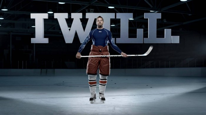 Hockey player with "I WILL" text