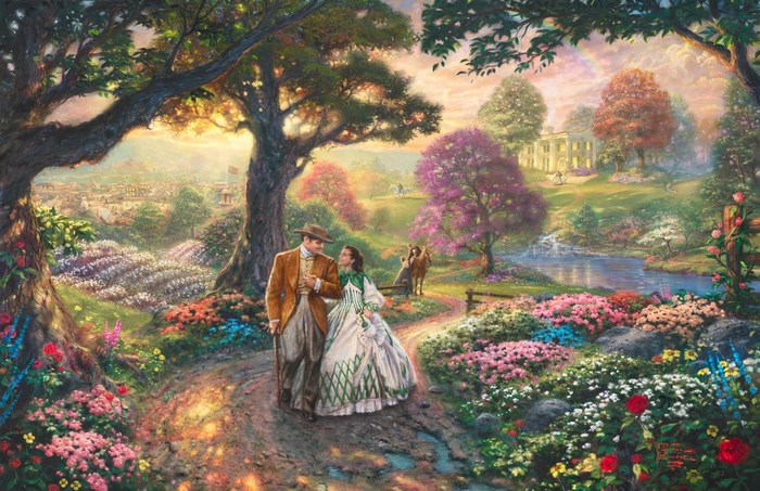 Scarlett O'Hara and Rhett Butler from Gone With the Wind
