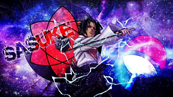 Sasuke Uchiha from Naruto with Sharingan