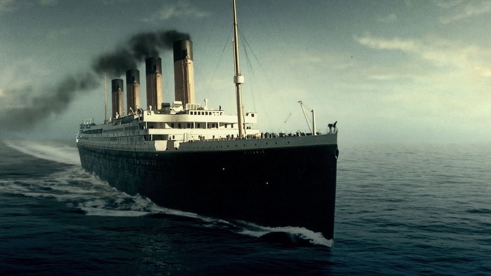 Titanic Cruising on Open Ocean