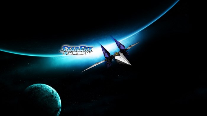 Star Fox Assault spaceship in space