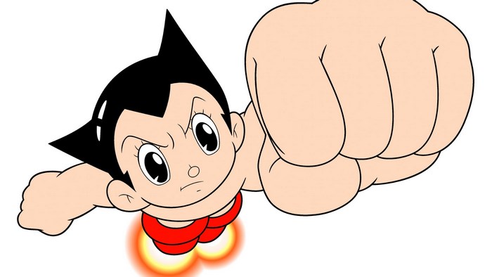 Astro Boy flying forward