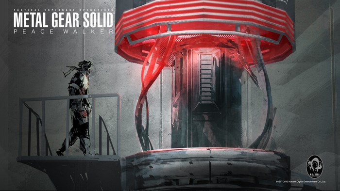 Snake from Metal Gear Solid Peace Walker in a facility