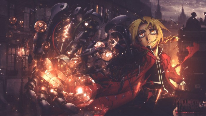 Edward Elric from Fullmetal Alchemist with mechanical arm