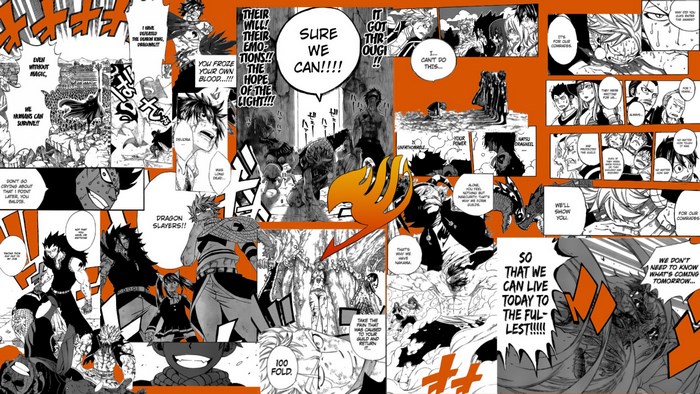 Fairy Tail Manga Panels Collage
