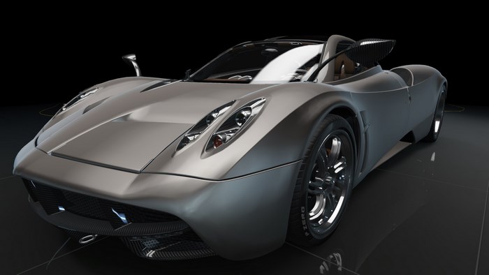 Silver Pagani Huayra Roadster BC