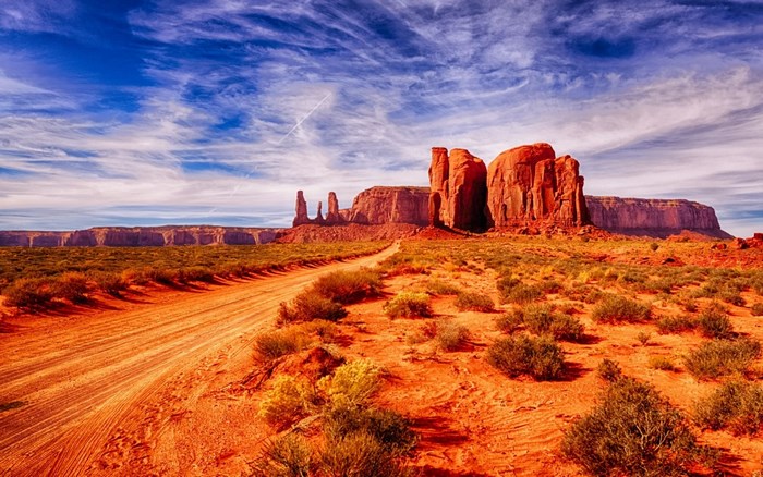 Monument Valley desert landscape with rock formations