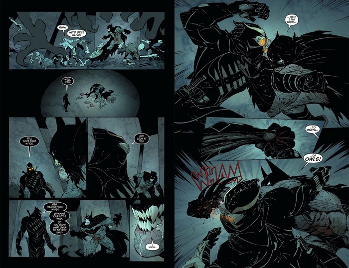 Batman fighting the Court of Owls