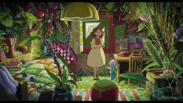 Arrietty in a cluttered room