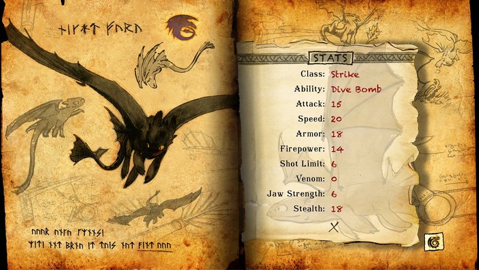 Book of Dragons stats for Strike class dragon