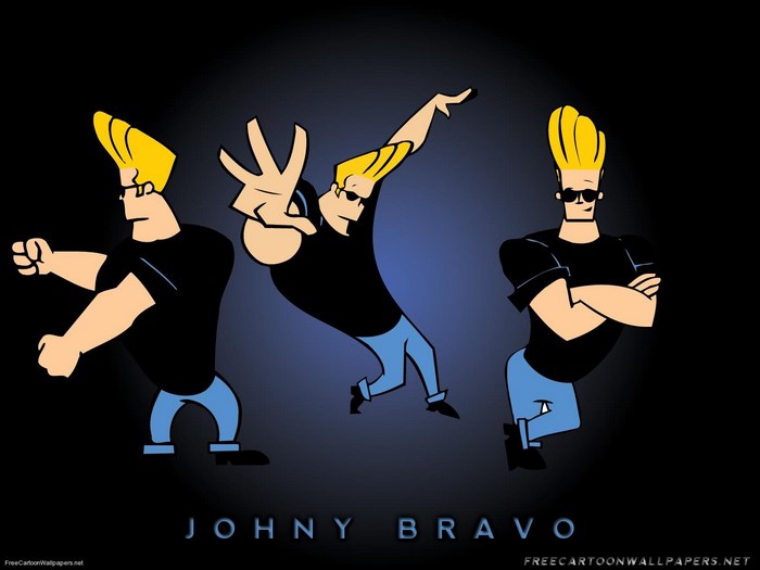 Johnny Bravo in three poses