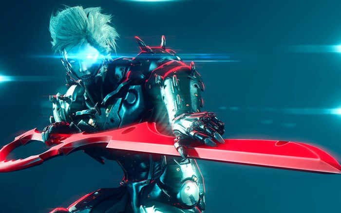 Raiden from Metal Gear Rising: Revengeance with red sword