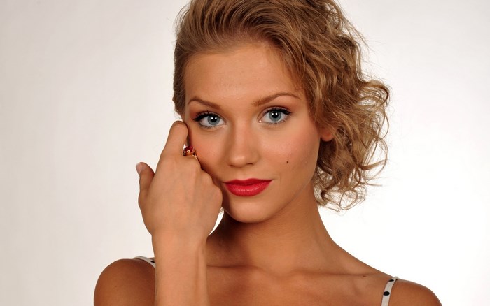 Kristina Asmus Portrait with Bright Makeup