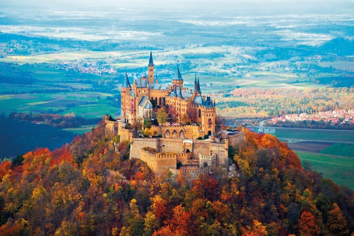 Hohenzollern Castle in autumn, Germany