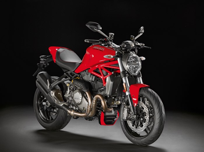 Red Ducati Monster Motorcycle