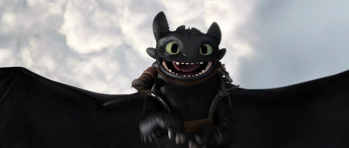 Toothless the dragon from How to Train Your Dragon 2