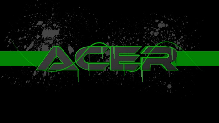 Acer Logo with Green and Black Abstract Design