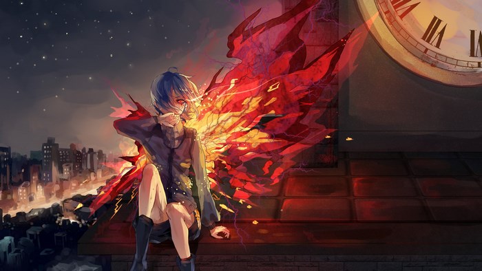 Kaneki Ken from Tokyo Ghoul with Kagune