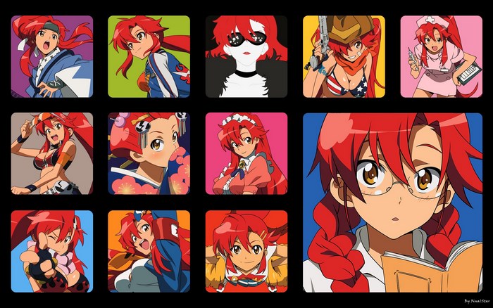 Yoko Littner from Tengen Toppa Gurren Lagann collage