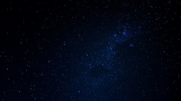 Starry night sky with constellations