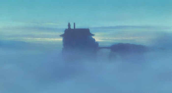 Spirited Away building in the clouds