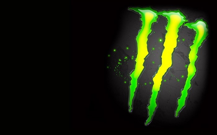 Monster Energy Logo on Black Background